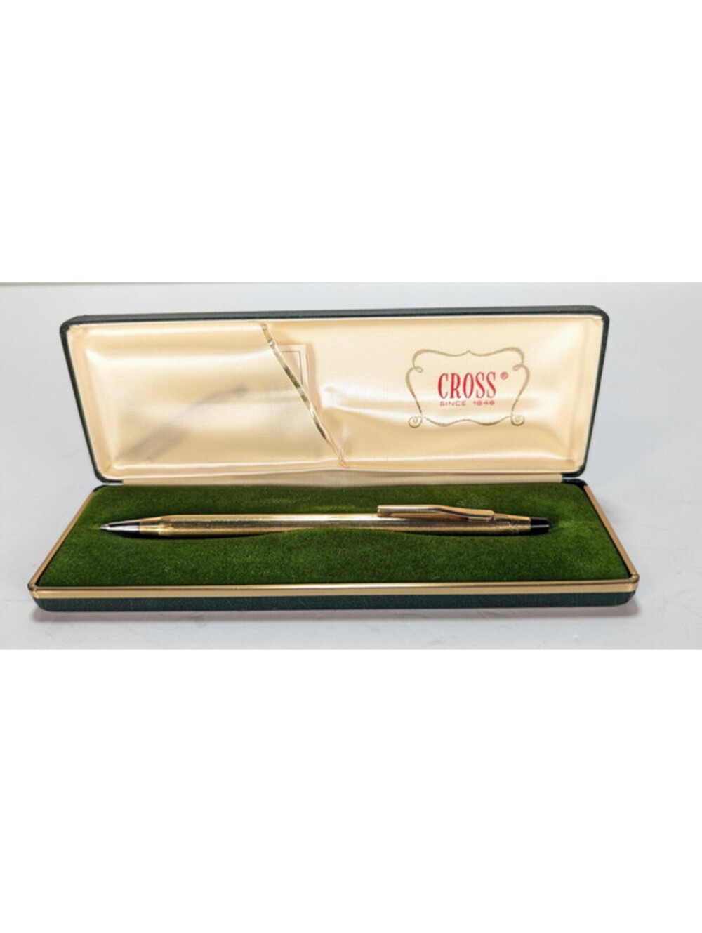 Vintage Cross Century 10K Gold Filled Ballpoint Pen Box Papers USA